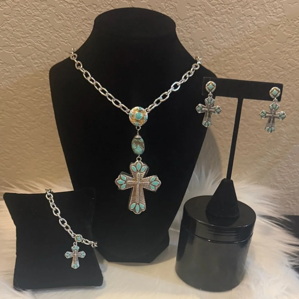 Brighton Pueblo Cross Set NWT - Picture 1 of 2